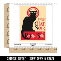 Chat Noir Black Cat Art Poster Waterproof Vinyl Phone Tablet Laptop Water Bottle Sticker Set - 5 Pack