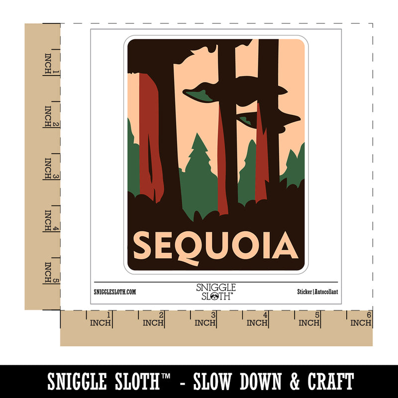 Destination Sequoia National Park Forest Waterproof Vinyl Phone Tablet Laptop Water Bottle Sticker Set - 5 Pack