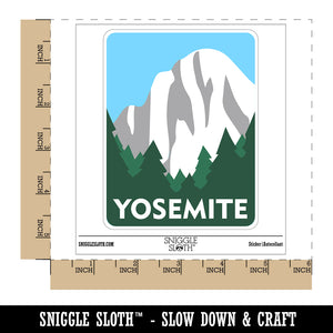 Destination Yosemite National Park Forest Waterproof Vinyl Phone Tablet Laptop Water Bottle Sticker Set - 5 Pack