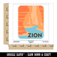 Destination Zion National Park Waterproof Vinyl Phone Tablet Laptop Water Bottle Sticker Set - 5 Pack