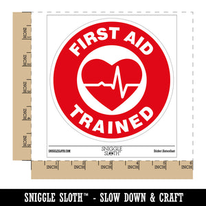 First Aid Trained EKG Heart Waterproof Vinyl Phone Tablet Laptop Water Bottle Sticker Set - 5 Pack