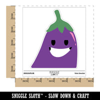 Flirty Pocket Eggplant Aubergine Funny Waterproof Vinyl Phone Tablet Laptop Water Bottle Sticker Set - 5 Pack