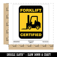 Forklift Certified Heavy Work Machine Operator Waterproof Vinyl Phone Tablet Laptop Water Bottle Sticker Set - 5 Pack