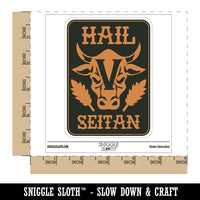 Hail Seitan Vegan Cow Head Waterproof Vinyl Phone Tablet Laptop Water Bottle Sticker Set - 5 Pack