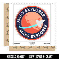 Mars Explorer Space Science Fiction Waterproof Vinyl Phone Tablet Laptop Water Bottle Sticker Set - 5 Pack