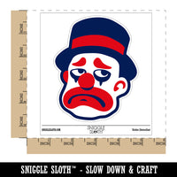 Sad Clown Top Hat Waterproof Vinyl Phone Tablet Laptop Water Bottle Sticker Set - 5 Pack