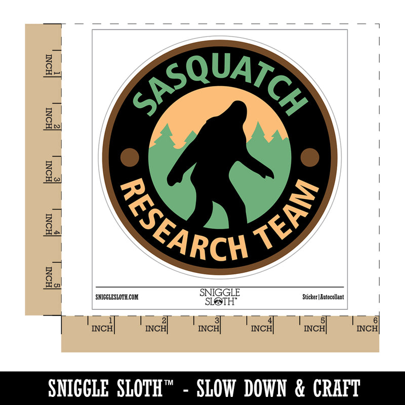 Sasquatch Research Team Bigfoot Cryptid Waterproof Vinyl Phone Tablet Laptop Water Bottle Sticker Set - 5 Pack