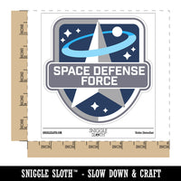 Science Fiction Space Defense Force Logo Waterproof Vinyl Phone Tablet Laptop Water Bottle Sticker Set - 5 Pack