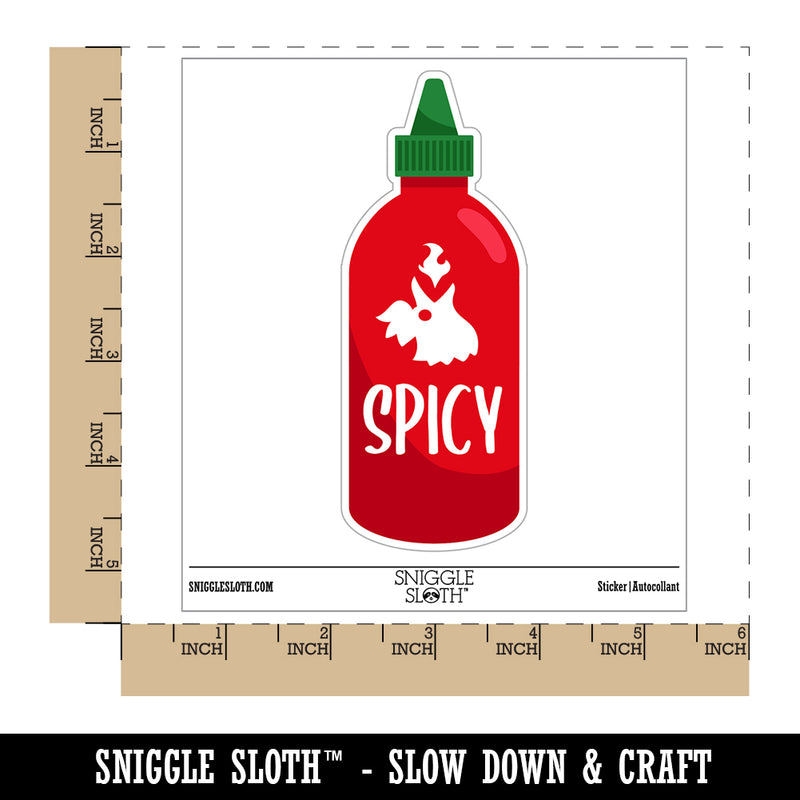 Spicy Hot Sauce Rooster Bottle Sriracha Waterproof Vinyl Phone Tablet Laptop Water Bottle Sticker Set - 5 Pack