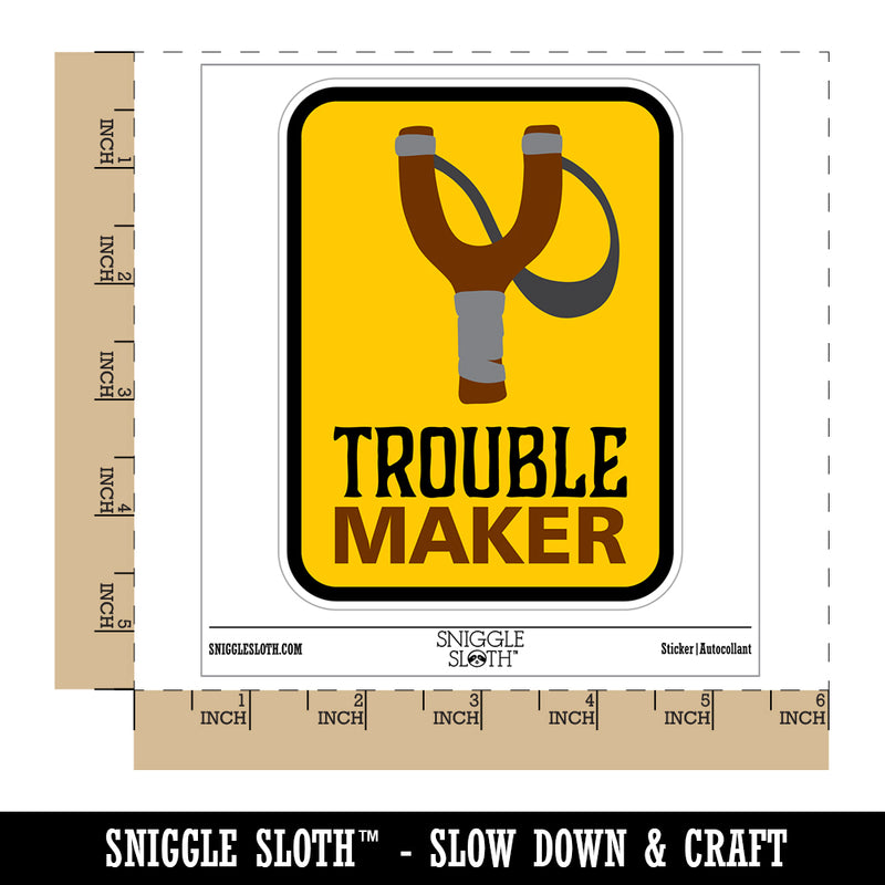 Trouble Maker Slingshot Waterproof Vinyl Phone Tablet Laptop Water Bottle Sticker Set - 5 Pack