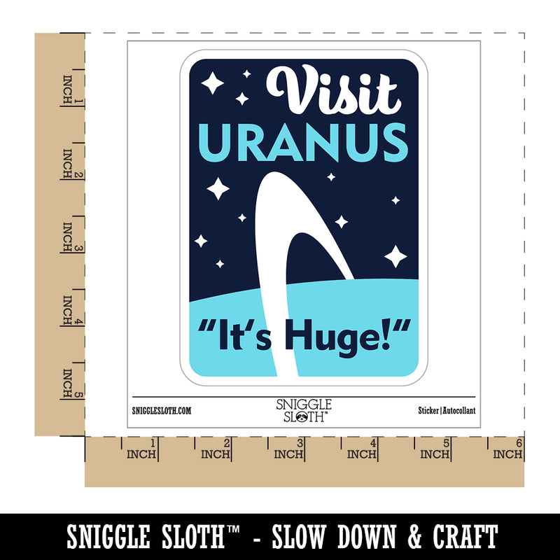 Visit Uranus Science Fiction Destination Waterproof Vinyl Phone Tablet Laptop Water Bottle Sticker Set - 5 Pack