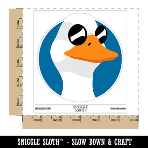 Cool Duck with Sunglasses Waterproof Vinyl Phone Tablet Laptop Water Bottle Sticker Set - 5 Pack