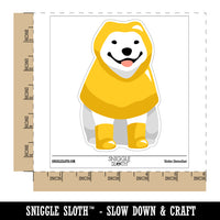 Pit Bull Dog Raincoat Poncho Waterproof Vinyl Phone Tablet Laptop Water Bottle Sticker Set - 5 Pack