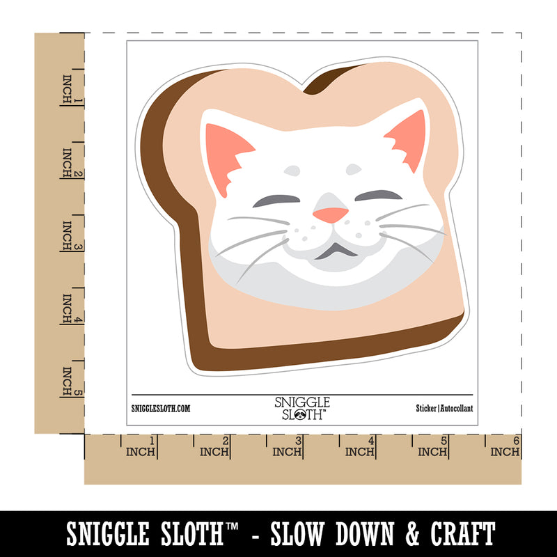 Cat in Sliced Bread Waterproof Vinyl Phone Tablet Laptop Water Bottle Sticker Set - 5 Pack