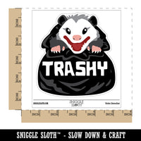 Trashy Opossum in Trash Garbage Bag Waterproof Vinyl Phone Tablet Laptop Water Bottle Sticker Set - 5 Pack