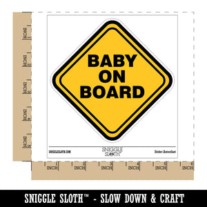 Baby On Board Pregnancy Sign Waterproof Vinyl Phone Tablet Laptop Water Bottle Sticker Set - 5 Pack