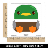 Cute Round Mallard Duck Waterproof Vinyl Phone Tablet Laptop Water Bottle Sticker Set - 5 Pack