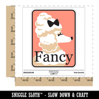 Fancy Posh Poodle Dog Bougie Waterproof Vinyl Phone Tablet Laptop Water Bottle Sticker Set - 5 Pack