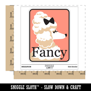 Fancy Posh Poodle Dog Bougie Waterproof Vinyl Phone Tablet Laptop Water Bottle Sticker Set - 5 Pack