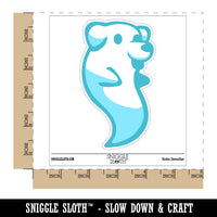 Ghost of Cute Dog Puppy Waterproof Vinyl Phone Tablet Laptop Water Bottle Sticker Set - 5 Pack