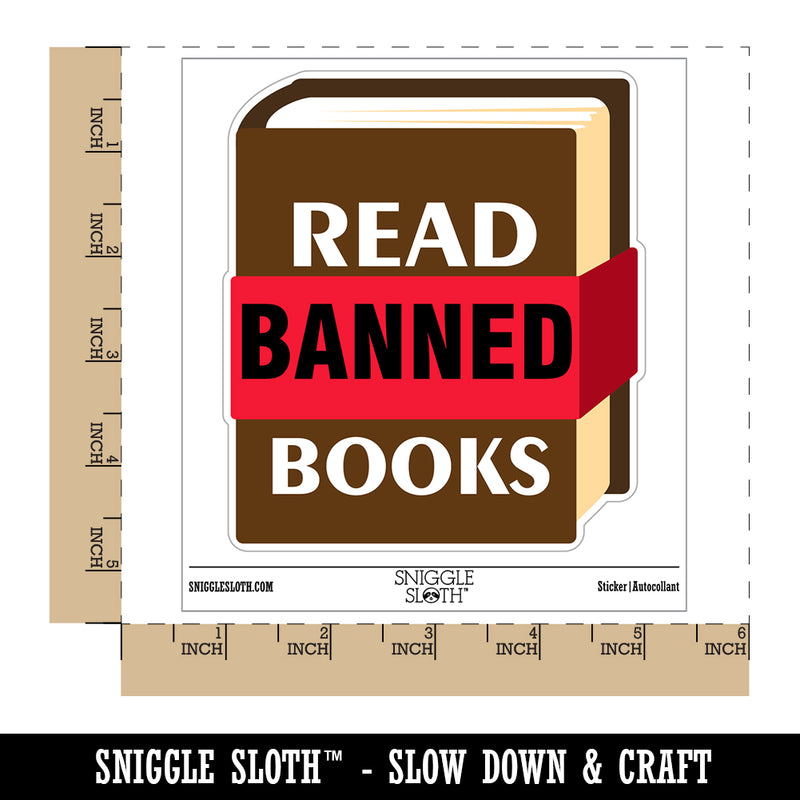 Read Banned Books Waterproof Vinyl Phone Tablet Laptop Water Bottle Sticker Set - 5 Pack