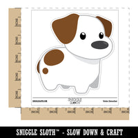 Stubby Jack Russell Terrier Dog Puppy Waterproof Vinyl Phone Tablet Laptop Water Bottle Sticker Set - 5 Pack
