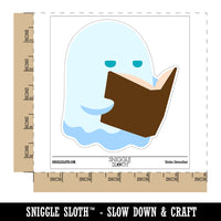 Studious Ghost Reading Book Waterproof Vinyl Phone Tablet Laptop Water Bottle Sticker Set - 5 Pack