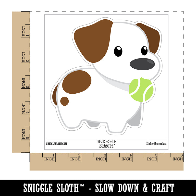 Tennis Ball Jack Russell Terrier Dog Puppy Waterproof Vinyl Phone Tablet Laptop Water Bottle Sticker Set - 5 Pack