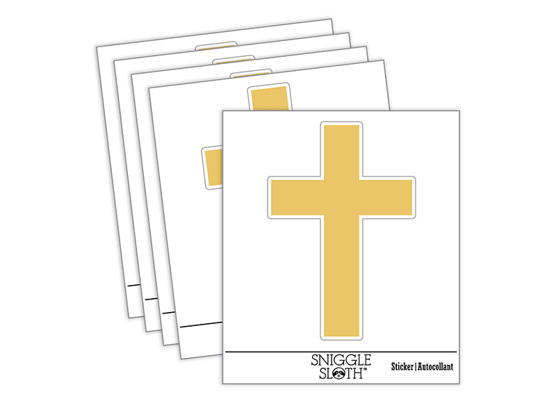 Cross Christian Church Religion Waterproof Vinyl Phone Tablet Laptop Water Bottle Sticker Set - 5 Pack