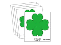 Four Leaf Clover Lucky Solid Waterproof Vinyl Phone Tablet Laptop Water Bottle Sticker Set - 5 Pack