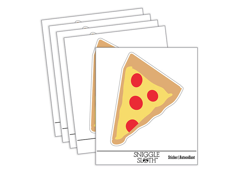 Pizza Slice Abstract Waterproof Vinyl Phone Tablet Laptop Water Bottle Sticker Set - 5 Pack