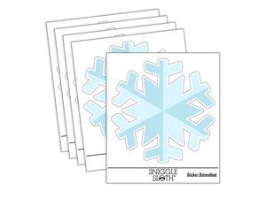 Snowflake Winter Waterproof Vinyl Phone Tablet Laptop Water Bottle Sticker Set - 5 Pack