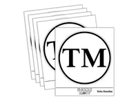 Trademark TM Symbol Waterproof Vinyl Phone Tablet Laptop Water Bottle Sticker Set - 5 Pack