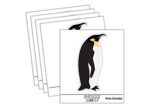 Emperor Penguin Profile Waterproof Vinyl Phone Tablet Laptop Water Bottle Sticker Set - 5 Pack