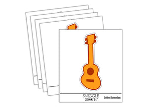 Ukulele Music Instrument Doodle Waterproof Vinyl Phone Tablet Laptop Water Bottle Sticker Set - 5 Pack