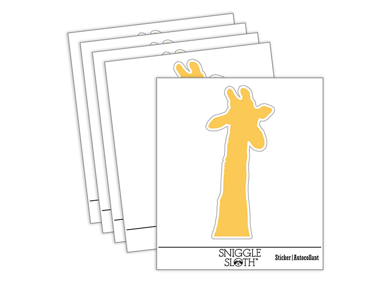 Giraffe Head Solid Waterproof Vinyl Phone Tablet Laptop Water Bottle Sticker Set - 5 Pack