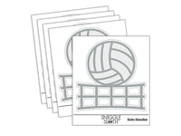 Volleyball and Net Waterproof Vinyl Phone Tablet Laptop Water Bottle Sticker Set - 5 Pack