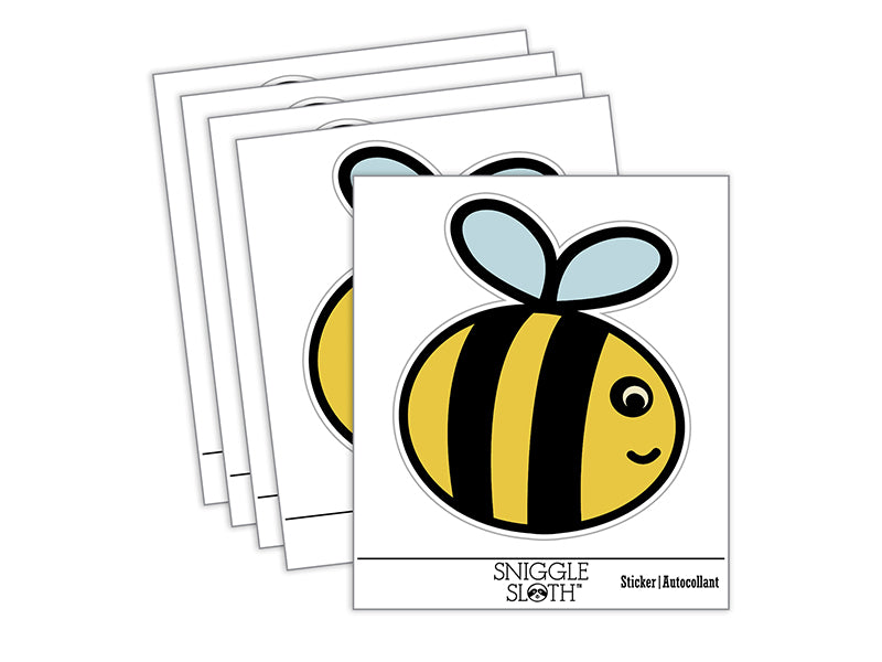 Buzzy Bumble Bee Waterproof Vinyl Phone Tablet Laptop Water Bottle Sticker Set - 5 Pack