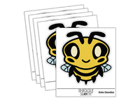 Cute Bee Happy Waterproof Vinyl Phone Tablet Laptop Water Bottle Sticker Set - 5 Pack