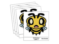 Cute Bee Shocked Waterproof Vinyl Phone Tablet Laptop Water Bottle Sticker Set - 5 Pack