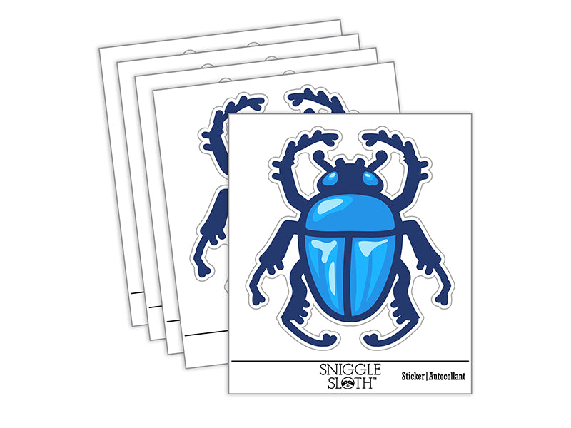 Scarab Beetle Waterproof Vinyl Phone Tablet Laptop Water Bottle Sticker Set - 5 Pack