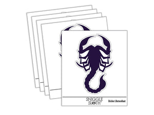 Scorpion Silhouette Waterproof Vinyl Phone Tablet Laptop Water Bottle Sticker Set - 5 Pack