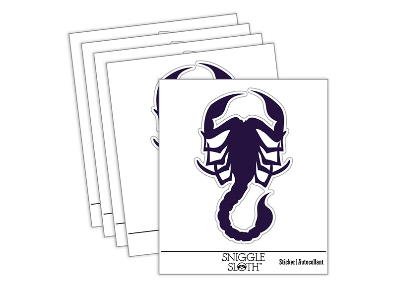 Scorpion Silhouette Waterproof Vinyl Phone Tablet Laptop Water Bottle Sticker Set - 5 Pack