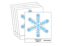 Snowflake Doodle Winter Waterproof Vinyl Phone Tablet Laptop Water Bottle Sticker Set - 5 Pack