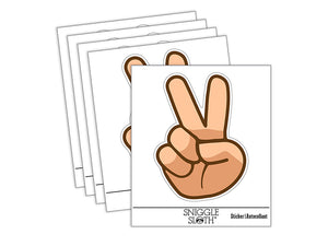 Peace Hand Sign Waterproof Vinyl Phone Tablet Laptop Water Bottle Sticker Set - 5 Pack