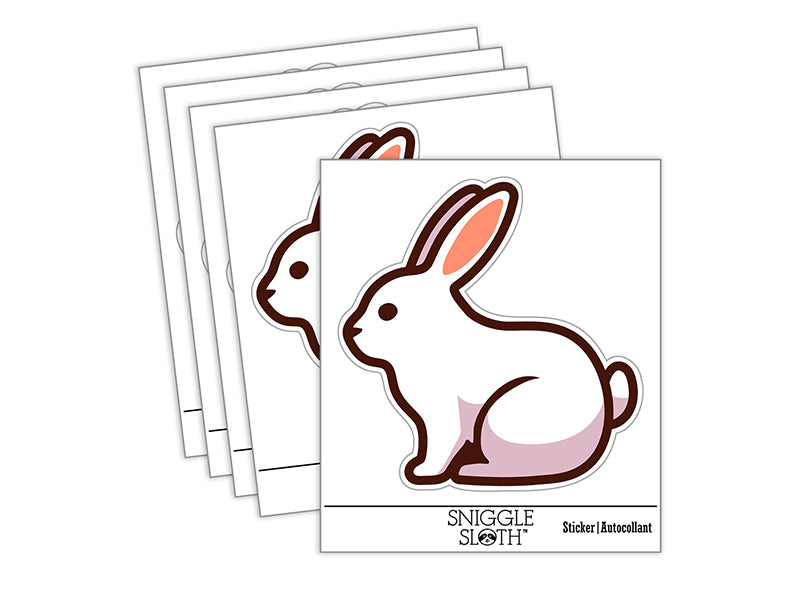 Resting Rabbit Bunny Easter Waterproof Vinyl Phone Tablet Laptop Water Bottle Sticker Set - 5 Pack