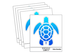 Sea Turtle Tribal Waterproof Vinyl Phone Tablet Laptop Water Bottle Sticker Set - 5 Pack