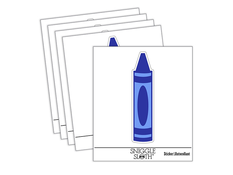 Coloring Crayon Waterproof Vinyl Phone Tablet Laptop Water Bottle Sticker Set - 5 Pack