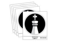 Chess Piece White King Waterproof Vinyl Phone Tablet Laptop Water Bottle Sticker Set - 5 Pack