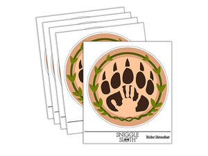 Druid Bear Claw Hand Print Waterproof Vinyl Phone Tablet Laptop Water Bottle Sticker Set - 5 Pack